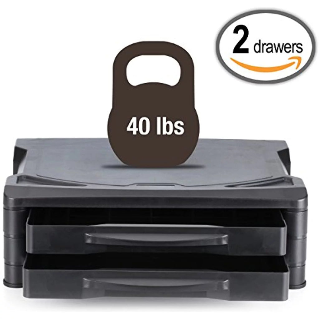 Adjustable Monitor Stand with Two Drawers E7837