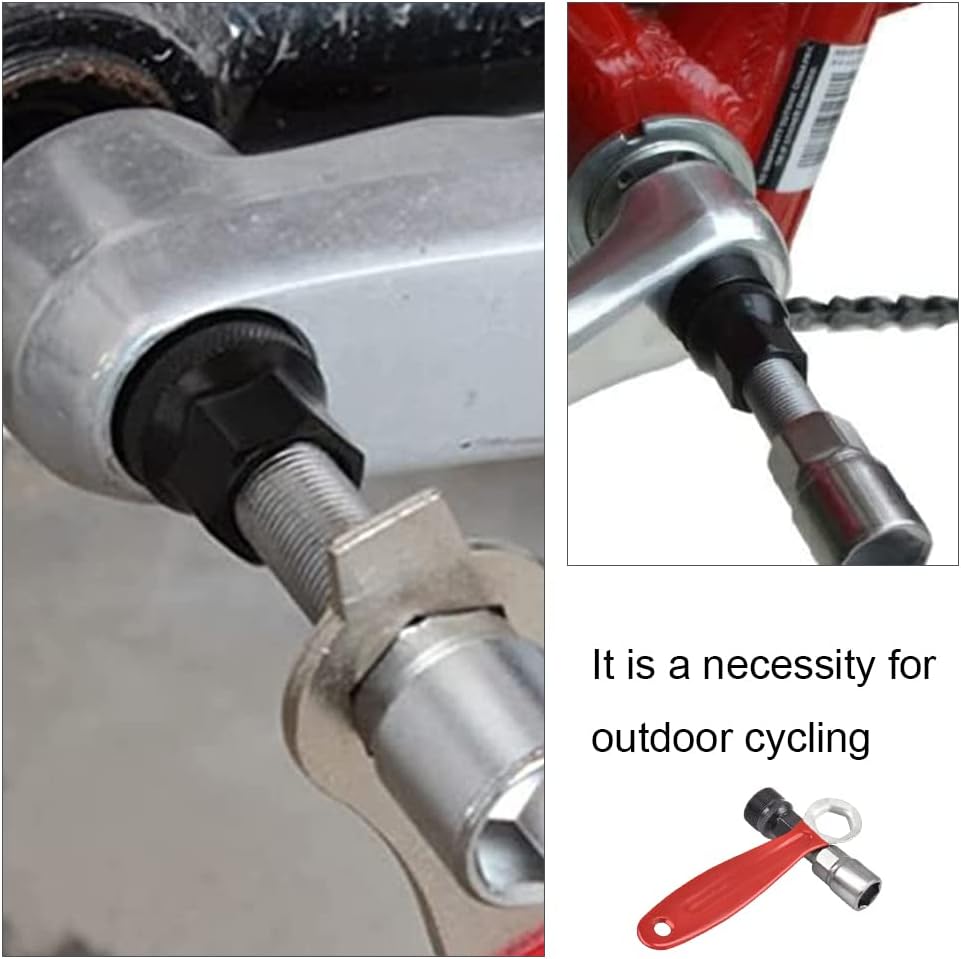 2 Pcs Bicycle Repair Tool Kit Crank Removal Tool 16mm Wrench Spanner Set K285983