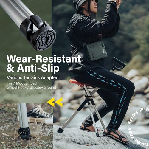 Portable Walking Stick Cane with Seat Foldable Chair Lightweight Aluminum I479661