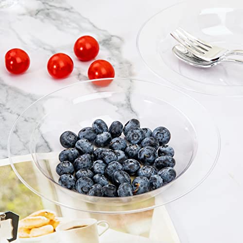 60 Pack 12 oz Clear Plastic Disposable Bowls W177