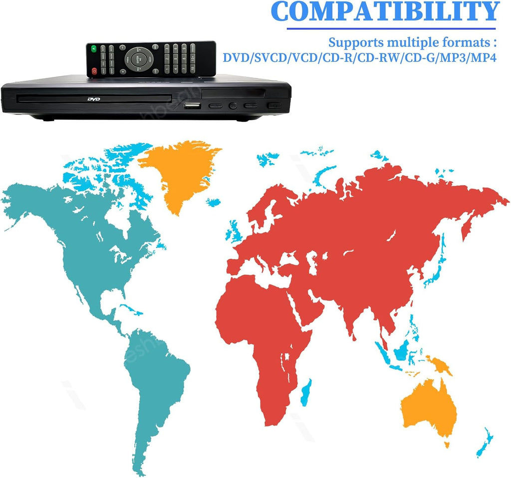Mini DVD Player with AV Output USB Input Remote Control F37558