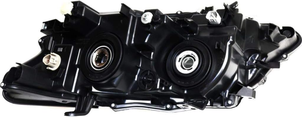 Black Headlight Assembly Pair Driver and Passenger Side W9723
