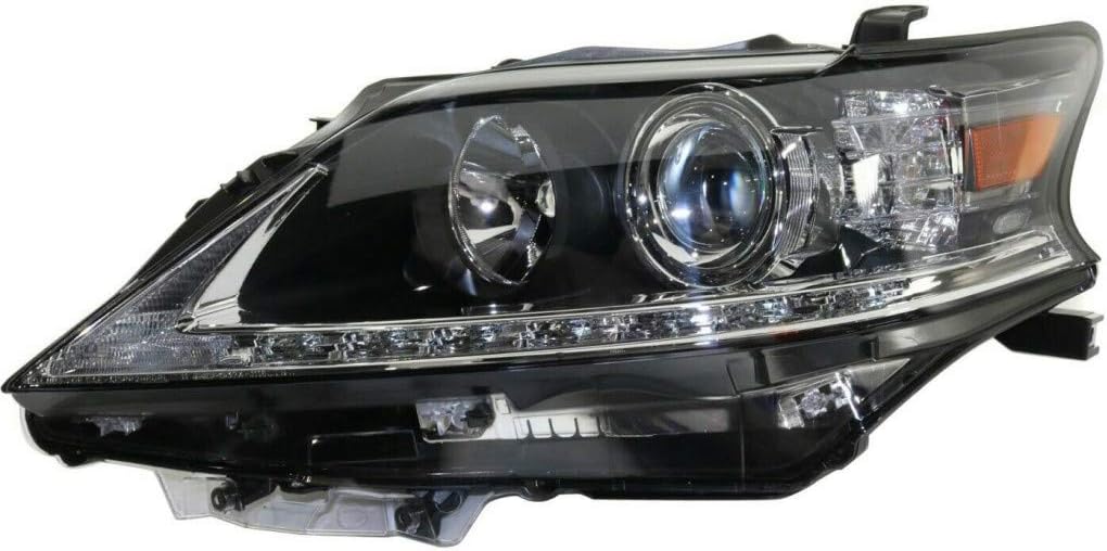 Black Headlight Assembly Pair Driver and Passenger Side W9723