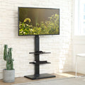 Black Floor TV Stand with Swivel Mount D5681