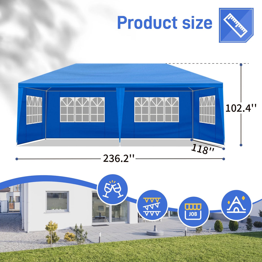 10x20ft White Party Tent Canopy L27695