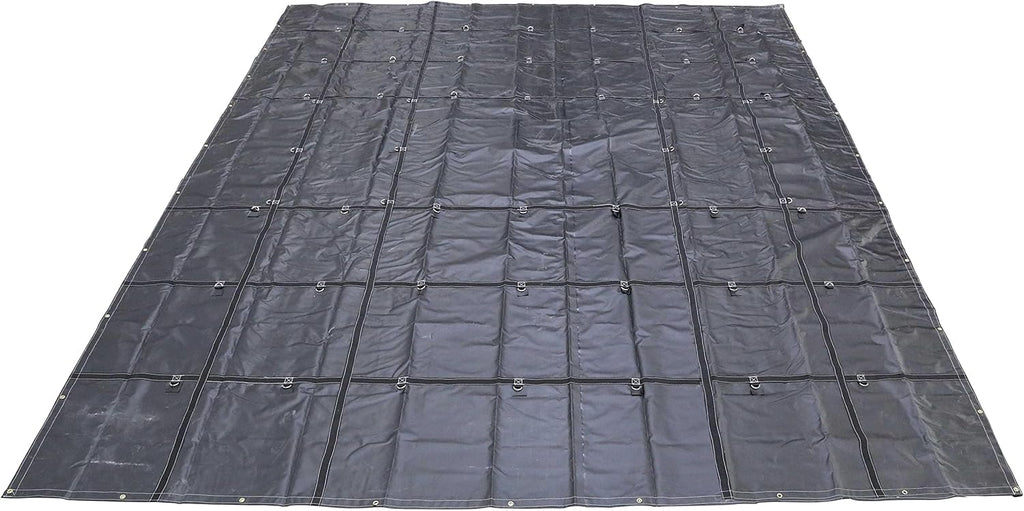 Lightweight Steel Tarp - 20 Foot x 16 Foot Flatbed Tarp - 14 Ounce PVC-Coated Polyester Waterproof Material K62404