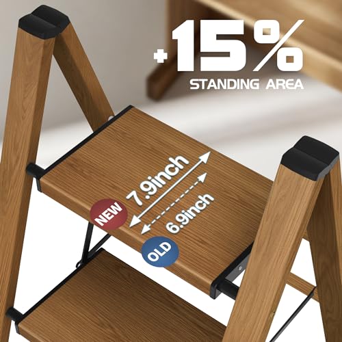 Gold Aluminum 3 Step Folding Stool U5714