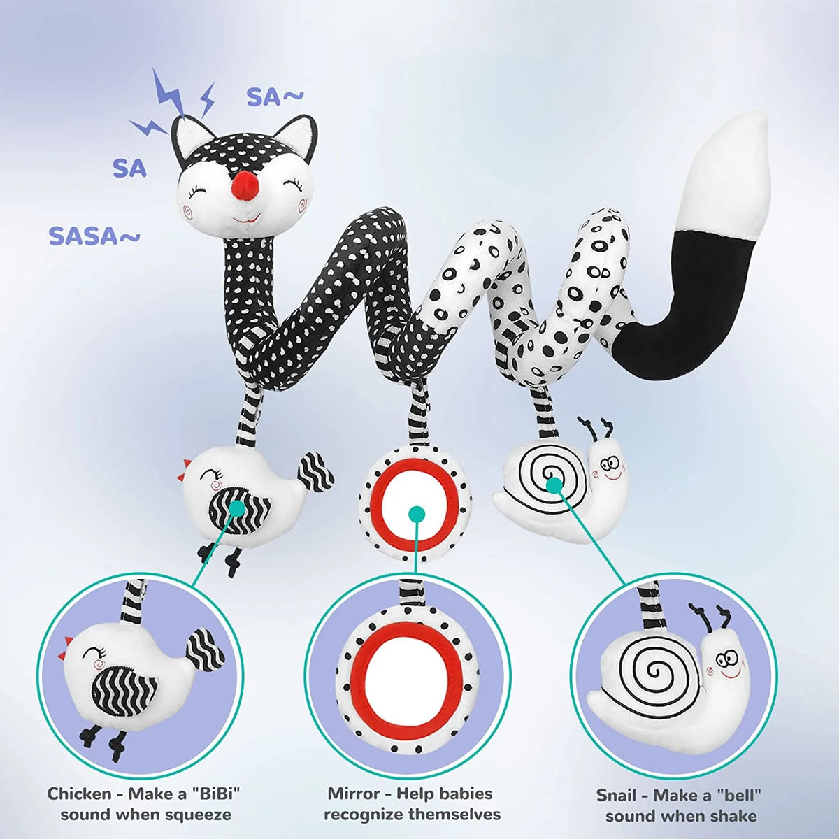 Stretch & Spiral Car Seat Toys B691