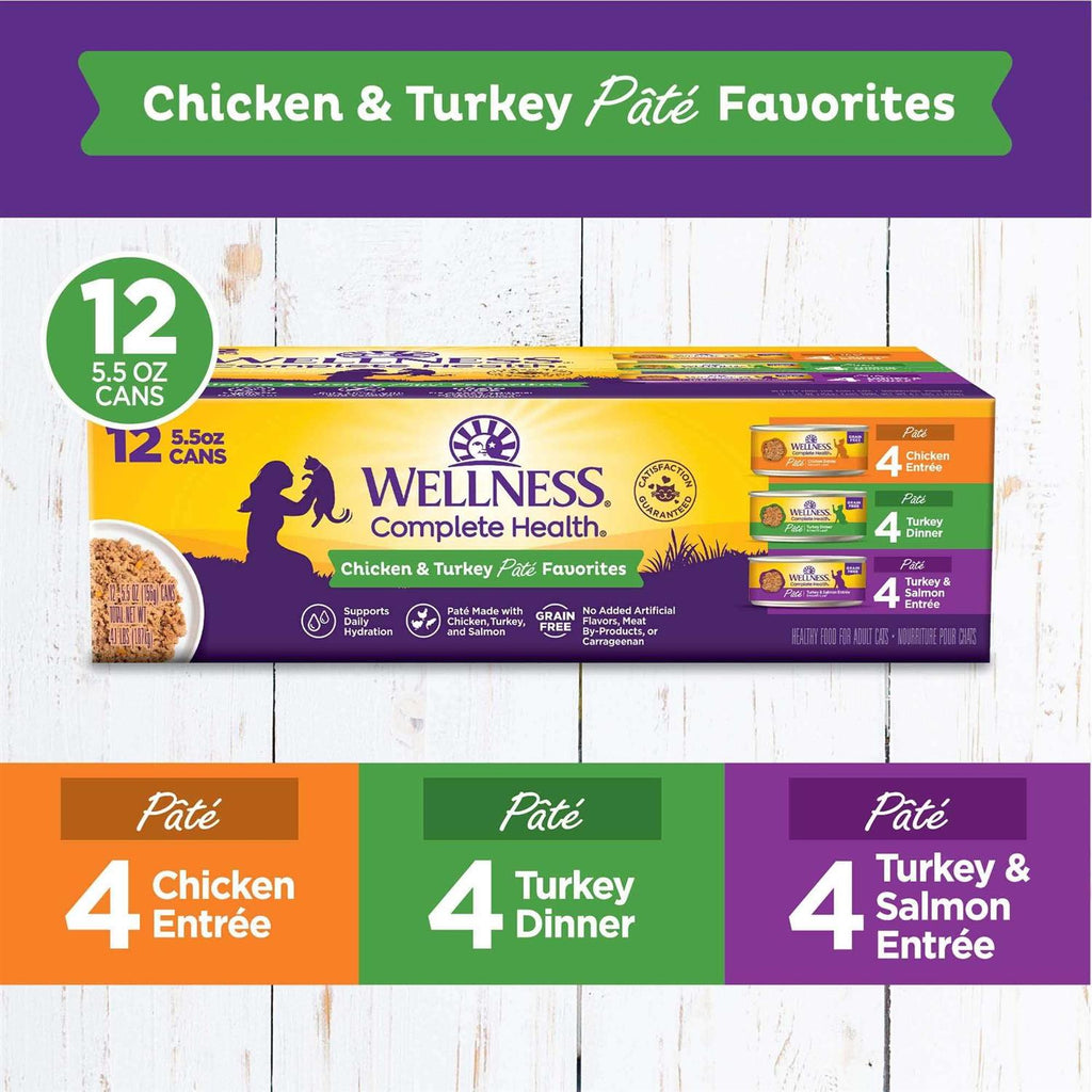 Chicken & Turkey Pate Cat Food Variety Pack Y999