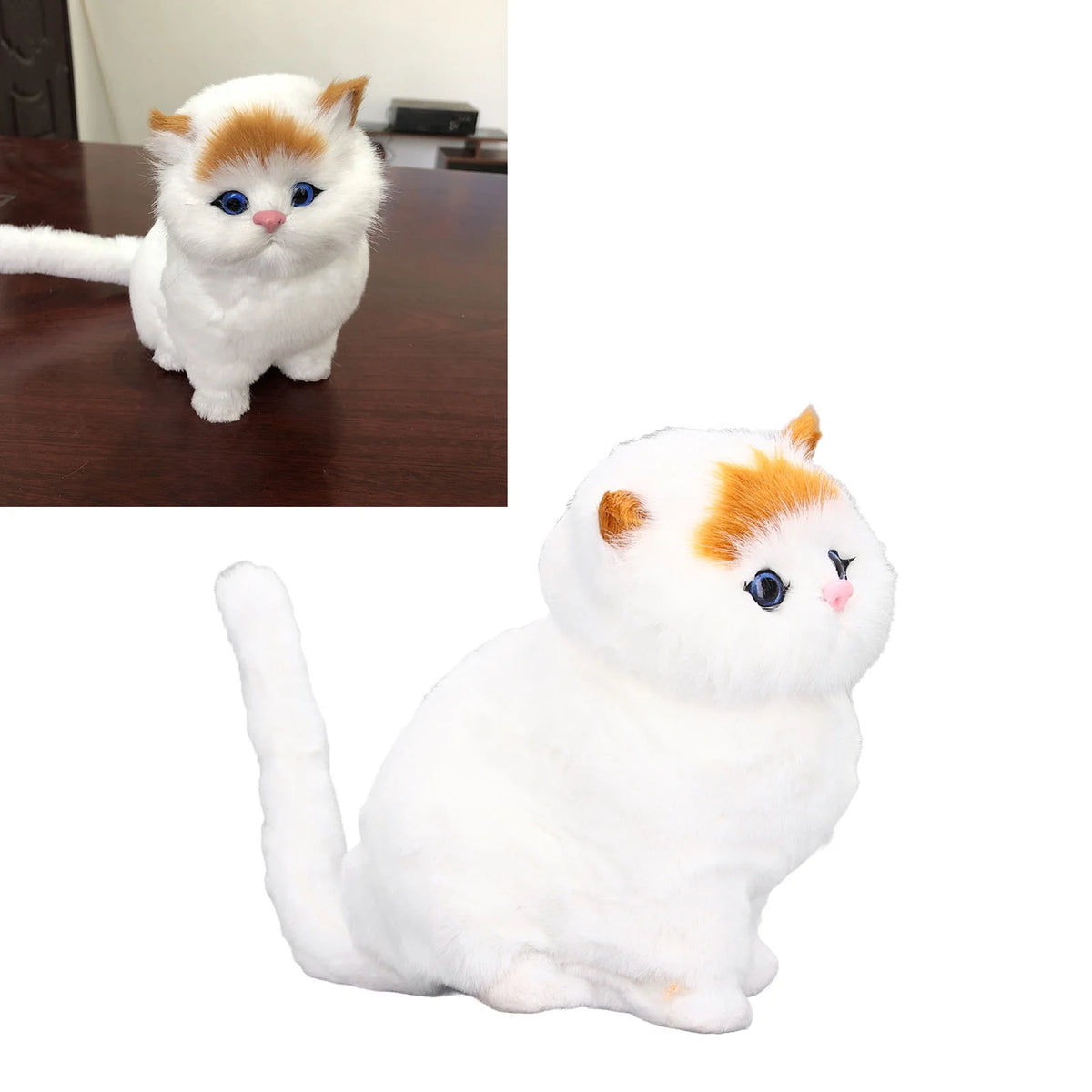 Realistic Cat Stuffed Animal Plushie Toy with Sound Q4892