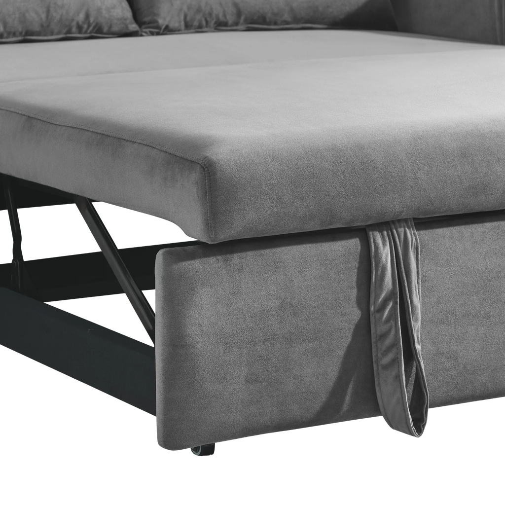 Velvet Convertible Sleeper Sofa Bed V2392