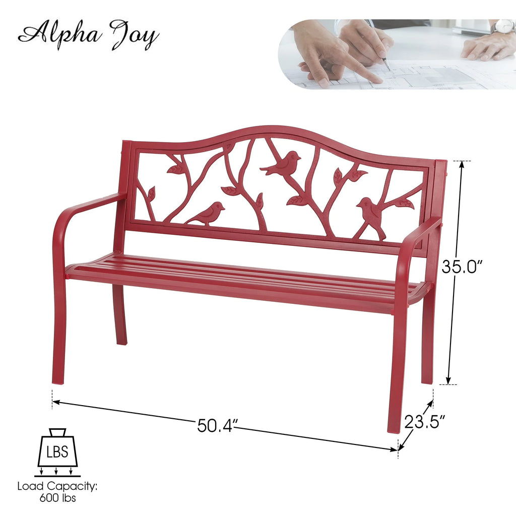 50” Outdoor Metal Patio Garden Bench O994