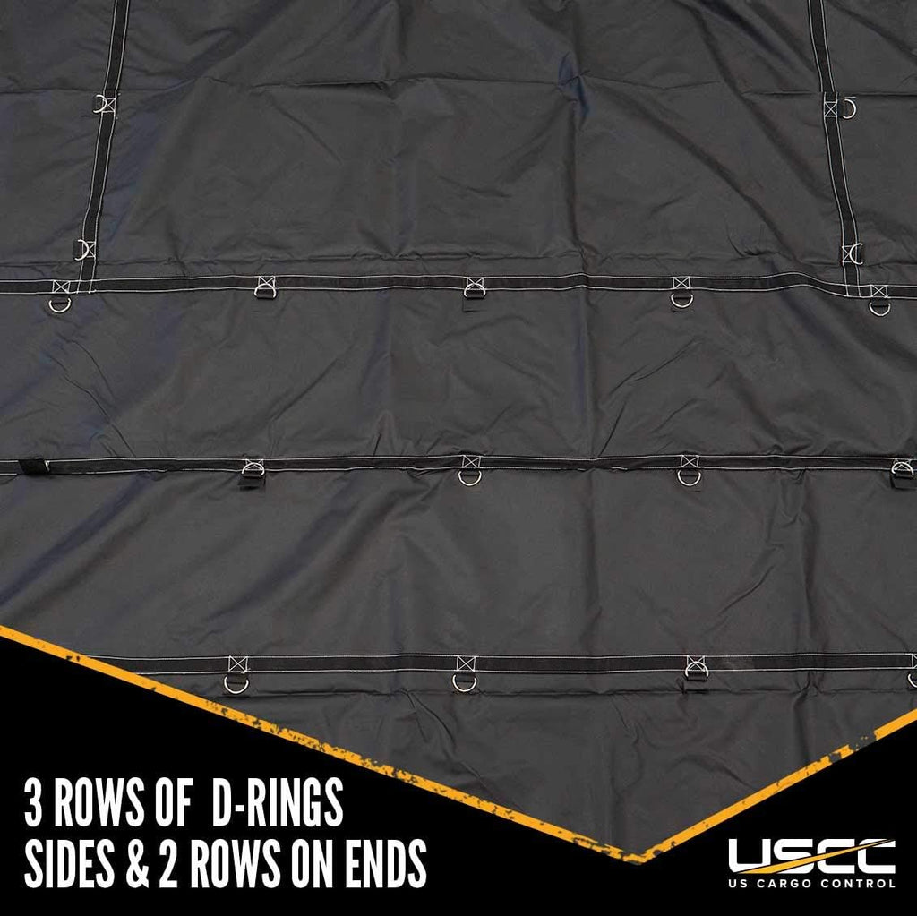 Lightweight Steel Tarp - 20 Foot x 16 Foot Flatbed Tarp - 14 Ounce PVC-Coated Polyester Waterproof Material K62404