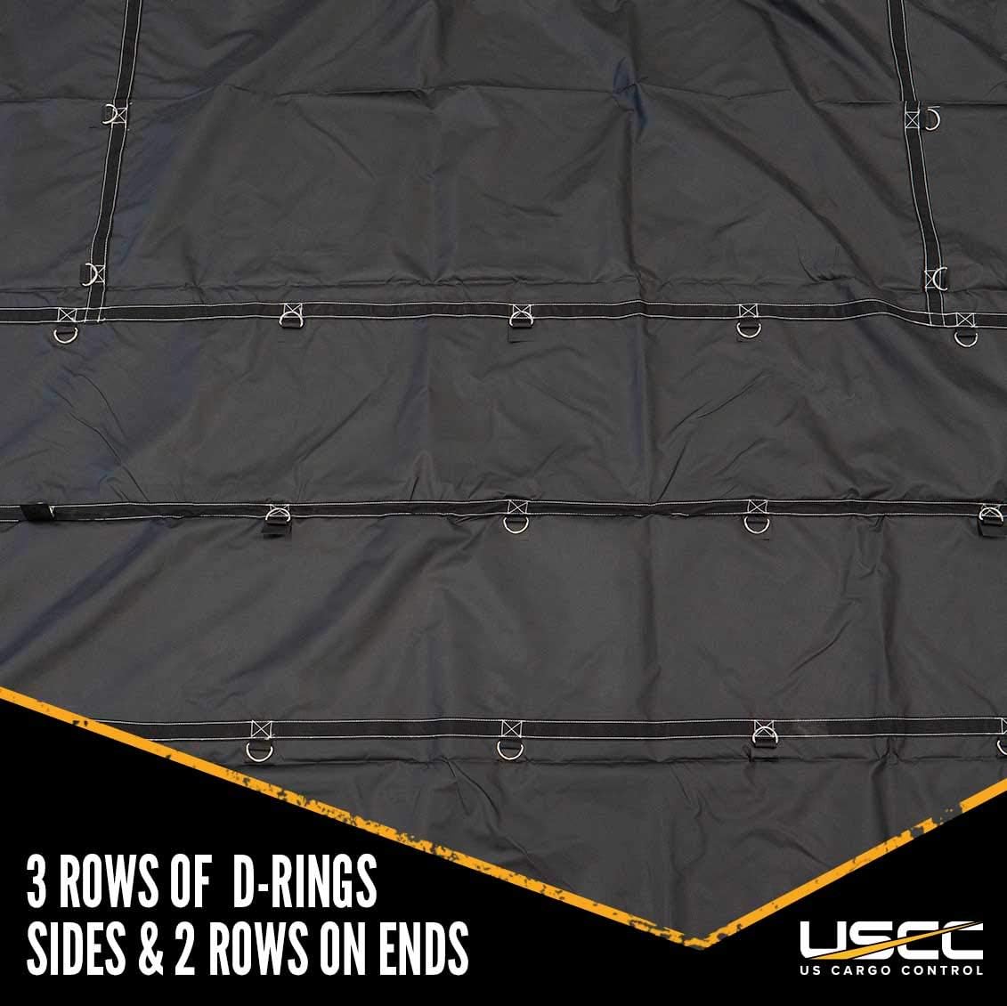 Lightweight Steel Tarp - 20 Foot x 16 Foot Flatbed Tarp - 14 Ounce PVC-Coated Polyester Waterproof Material K62404