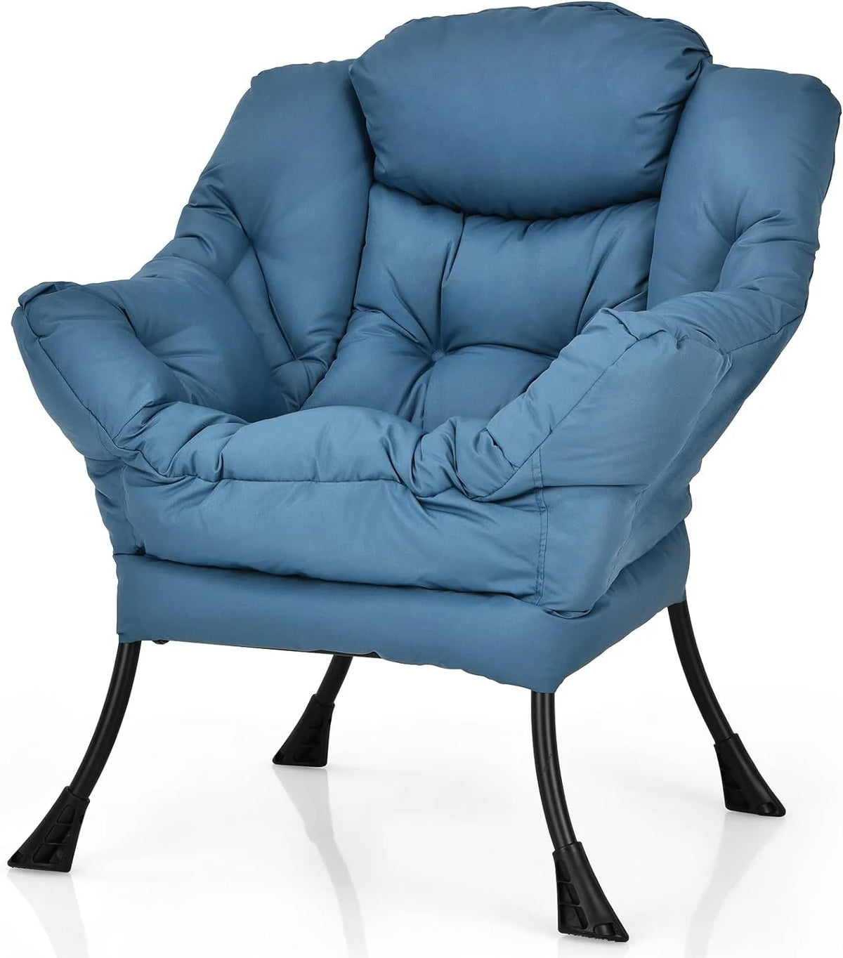 Gray Upholstered Accent Chair with Ottoman Z96437
