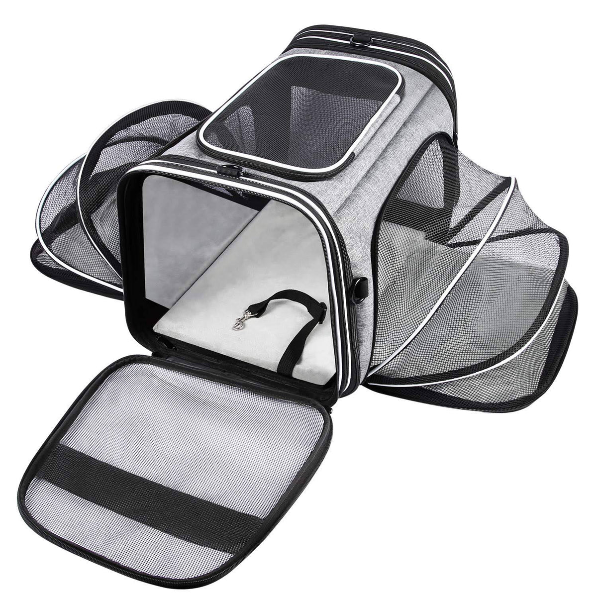 Soft Sided Pet Carrier Top Loading Large Travel Cats Carrier Collapsible C321