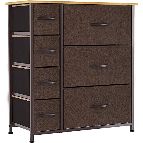 7 Drawer Fabric Dresser with Steel Frame G8776
