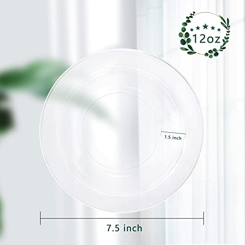 60 Pack 12 oz Clear Plastic Disposable Bowls W177