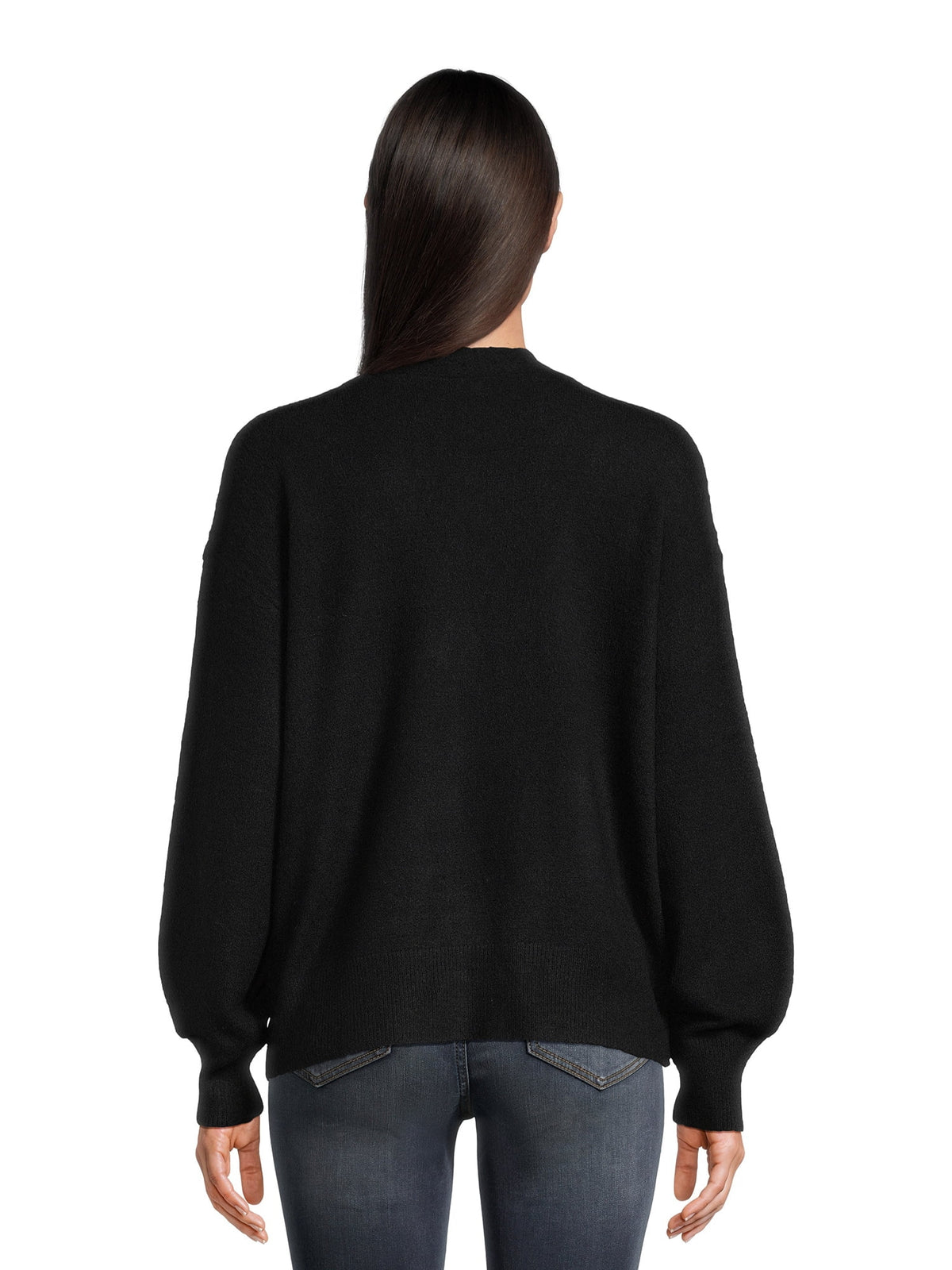 Women's V-Neck Embellished Button Front Cardigan with Long Sleeves P121650