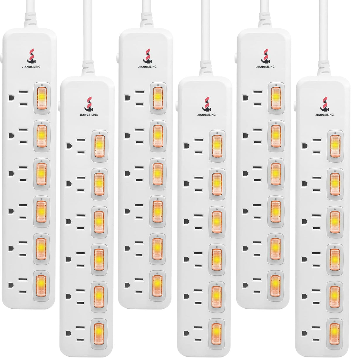 12 Pack Surge Protector Power Strip with Individual Switch G651475