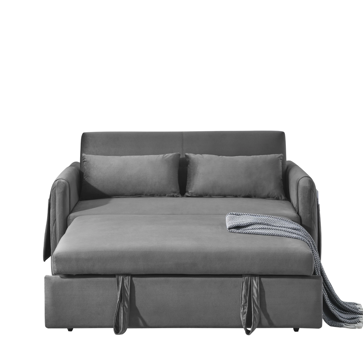 Velvet Convertible Sleeper Sofa Bed V2392