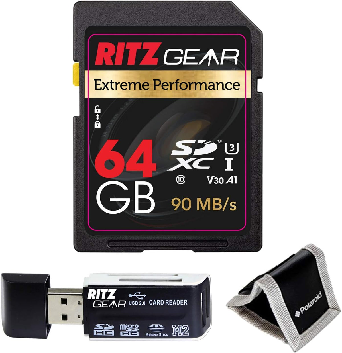 128 GB UHS-I SDXC Memory Card 2 Units with SD Case Y7405