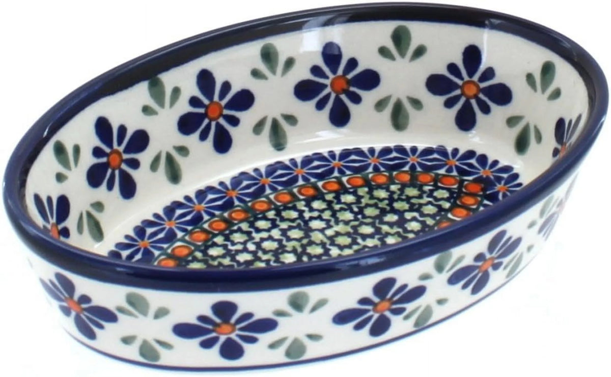 Mosaic Flower Extra Small Oval Baker P4020