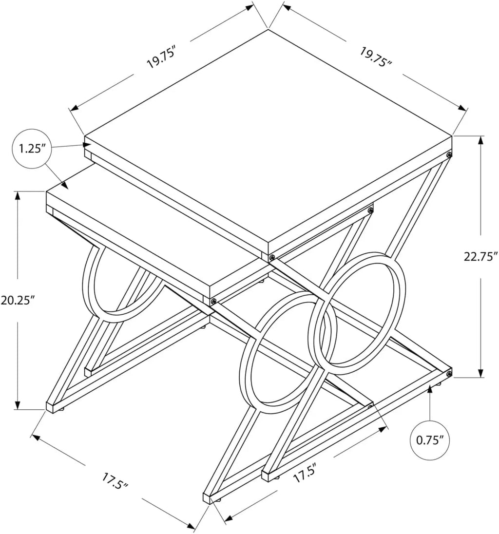 White Nesting Table M279