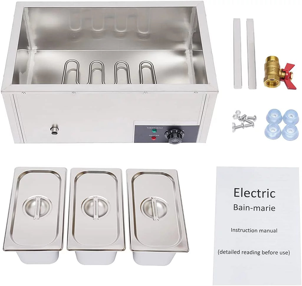 3-Pan Electric Food Warmer with Lid P718