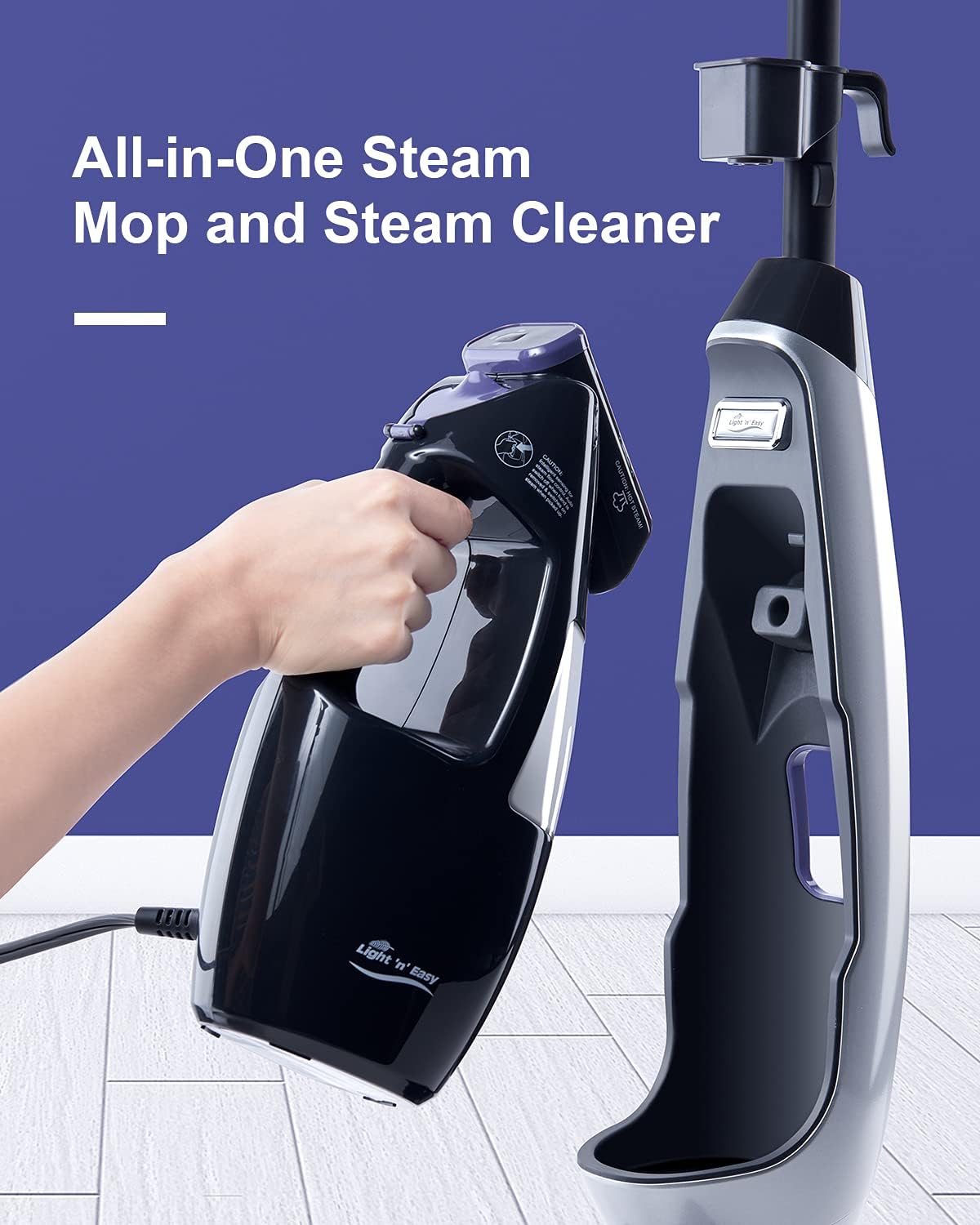 9-in-1 Steam Mop Cleaner with Detachable Handheld Unit C196