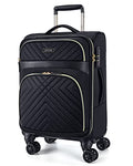 Black Softside Carry On Luggage 20 Inch with Spinner Wheels Q18282