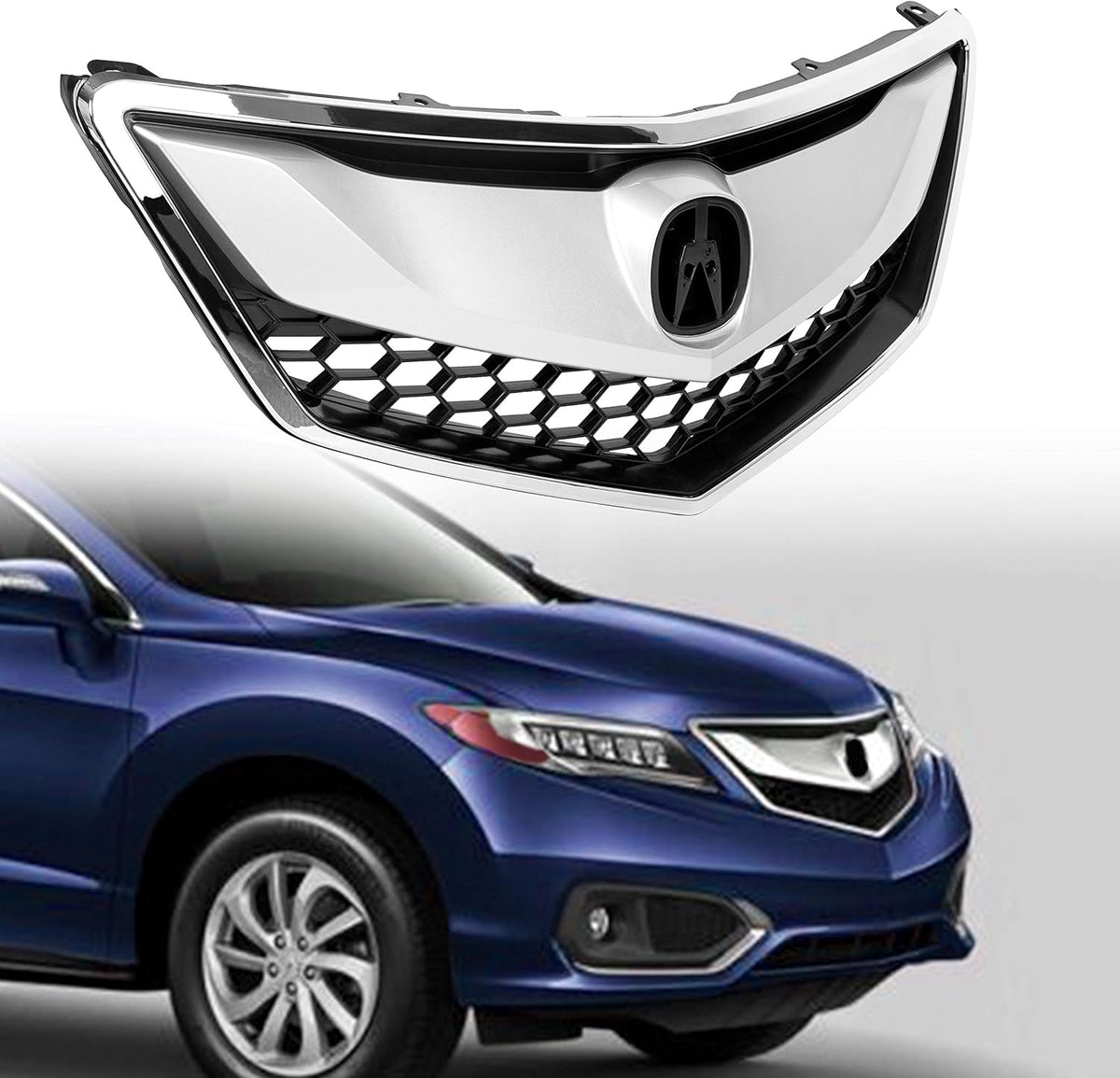 Front Grille Cover Trim Replacement for 2016-2018 Acura RDX Y138
