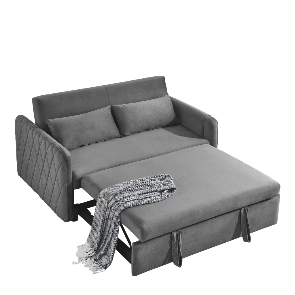 Velvet Convertible Sleeper Sofa Bed V2392