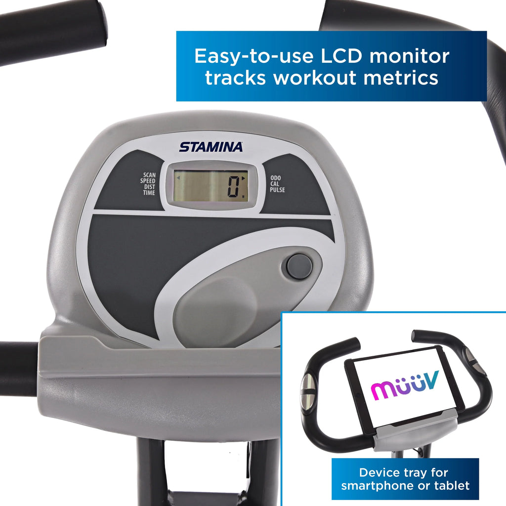 Folding Upright Exercise Bike with Padded Seat D5403