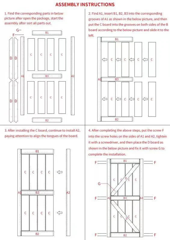 White Primed Paneled Wood Sliding Barn Door A696