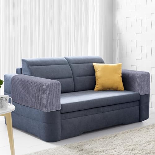Beige Stretch Sofa Armrest Slipcover 2pcs B417684
