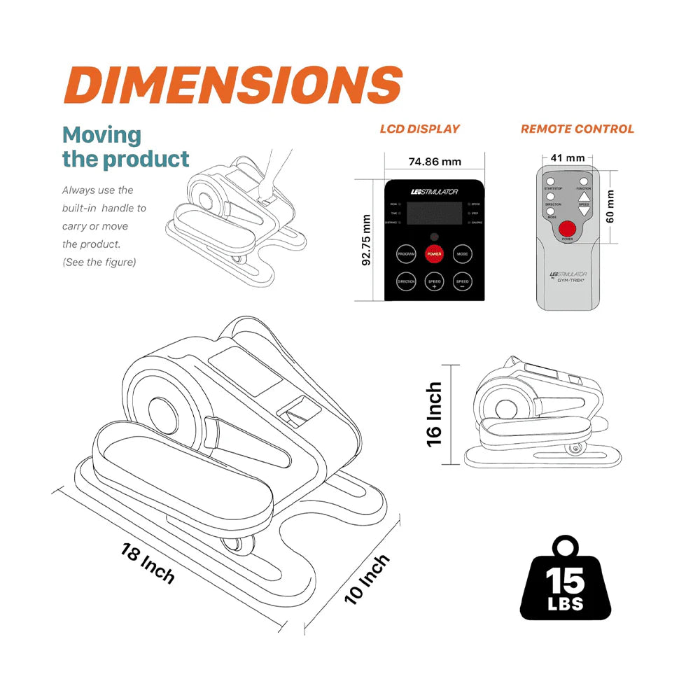 Seated Under Desk Elliptical Machine with Remote Control G126163