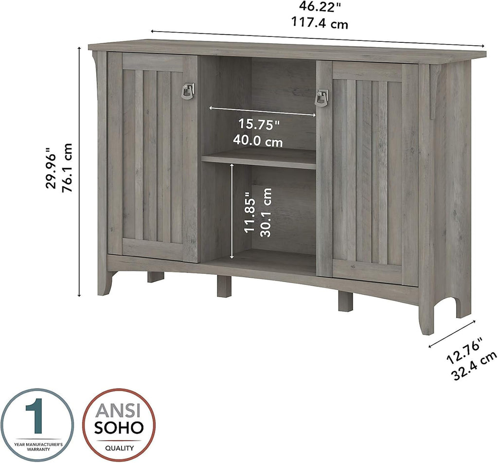 Driftwood Gray Accent Storage Cabinet with Doors W27030