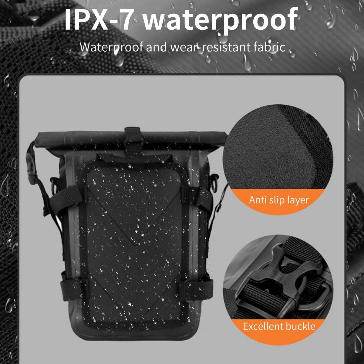 Motorcycle Frame Bag, Full Waterproof 8L V795