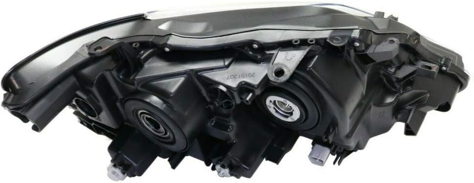 Black Headlight Assembly Pair Driver and Passenger Side W9723
