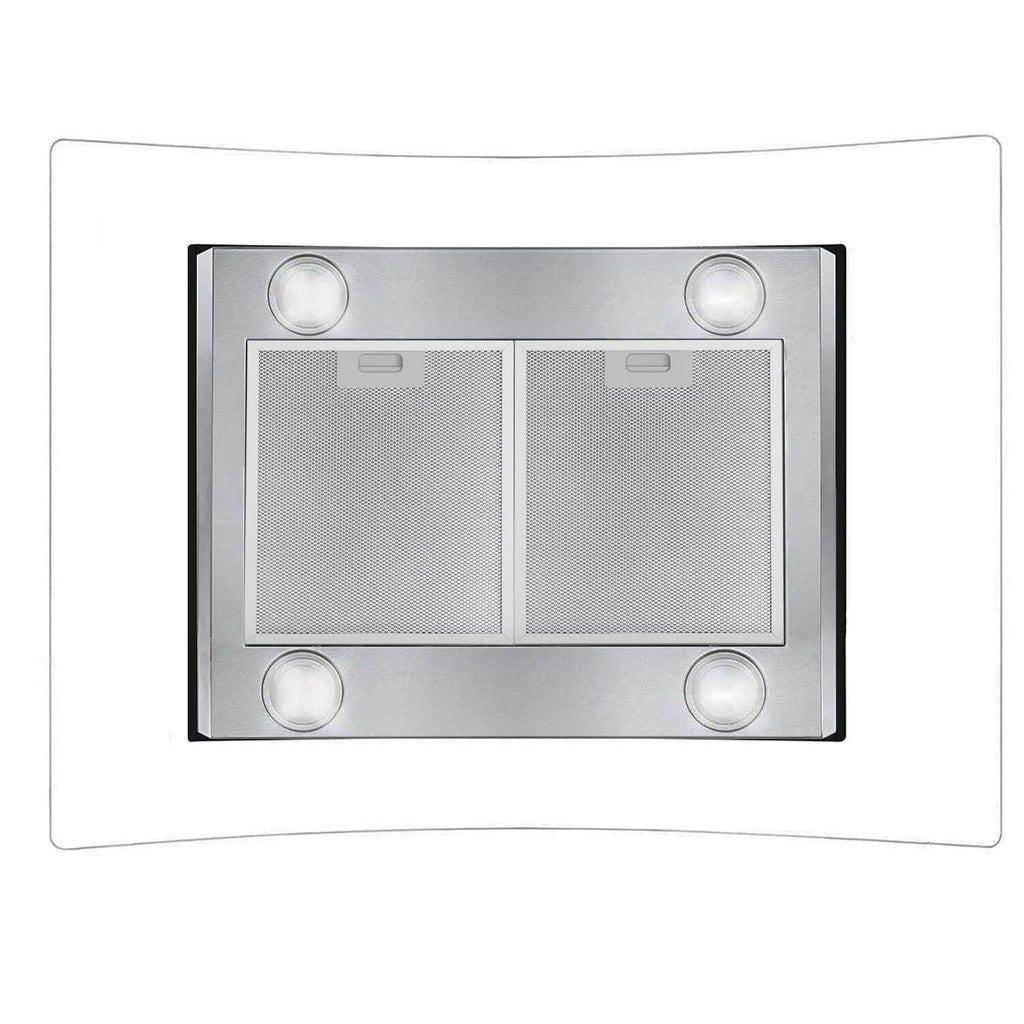 30 inch Island Mount Range Hood 900CFM Tempered Glass Stainless Steel C600978