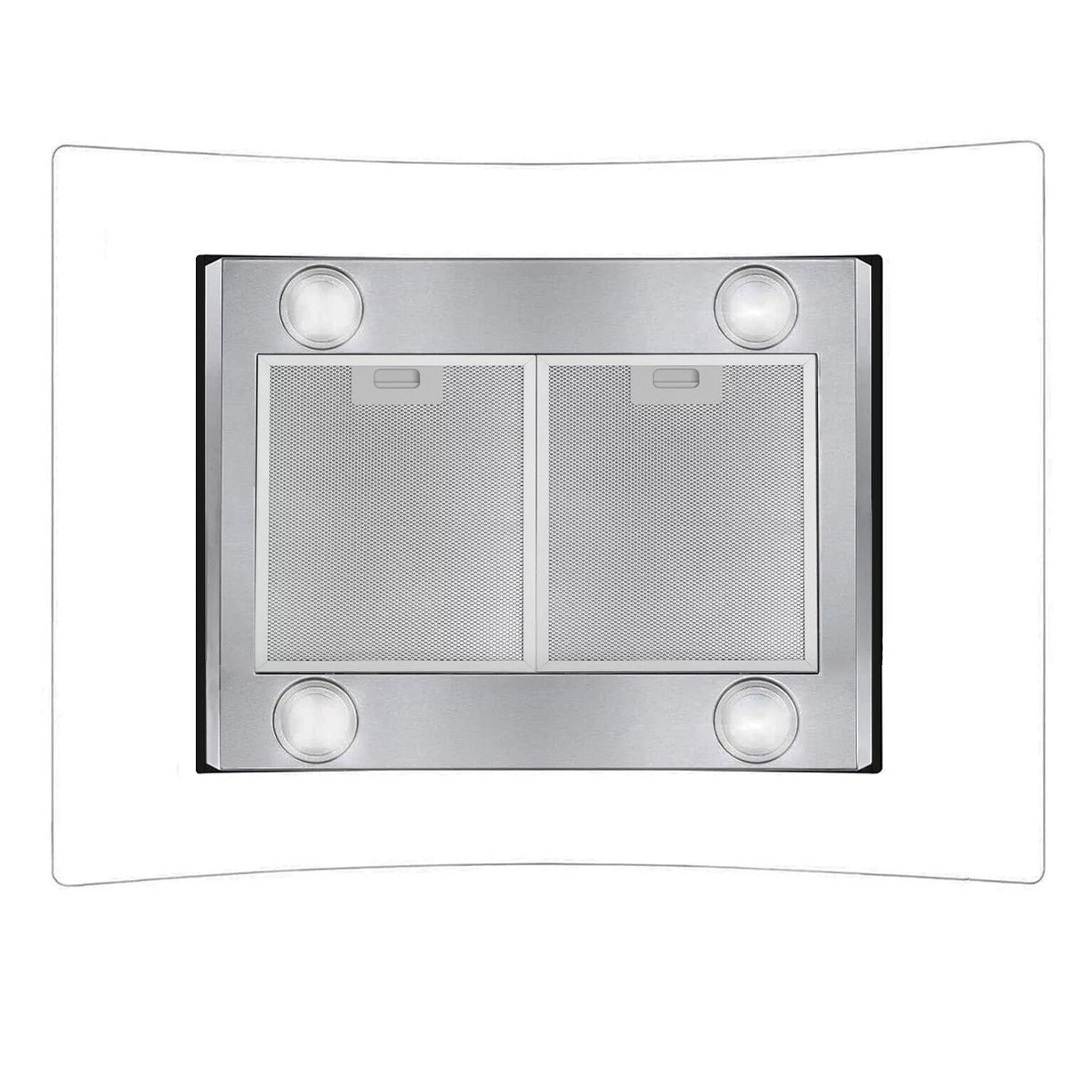 30 inch Island Mount Range Hood 900CFM Tempered Glass Stainless Steel C600978