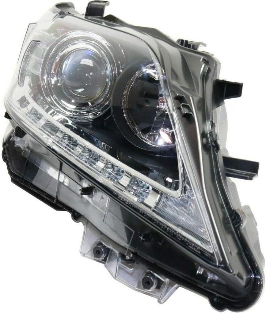 Black Headlight Assembly Pair Driver and Passenger Side W9723