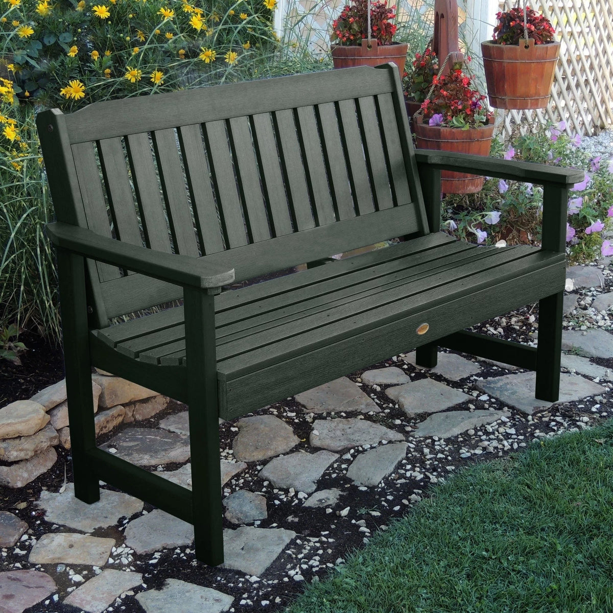 Federal Blue Synthetic Wood Garden Bench Z3810