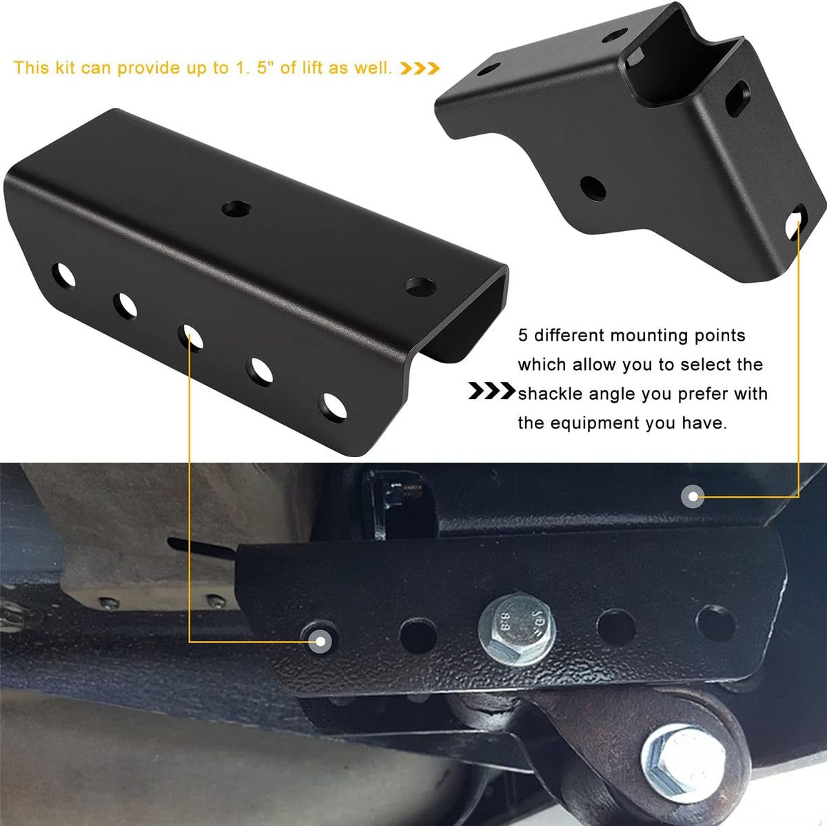 1.5 Rear Shackle Relocation Kit for Jeep Cherokee XJ L583