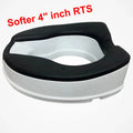 4-inch Raised Toilet Seat, Black Padded, Adjustable White Y204883
