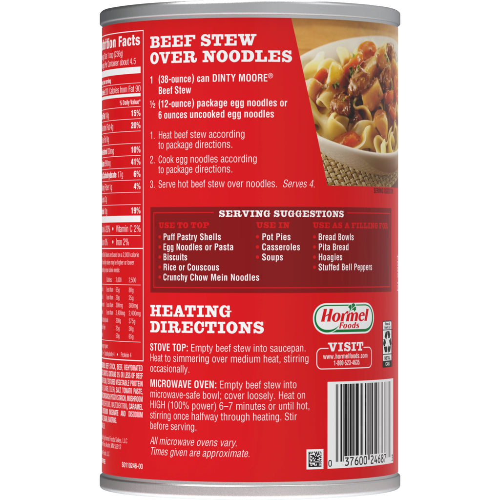 (6 pack) Beef Stew, Shelf-Stable, Steel Can 38 oz B309050
