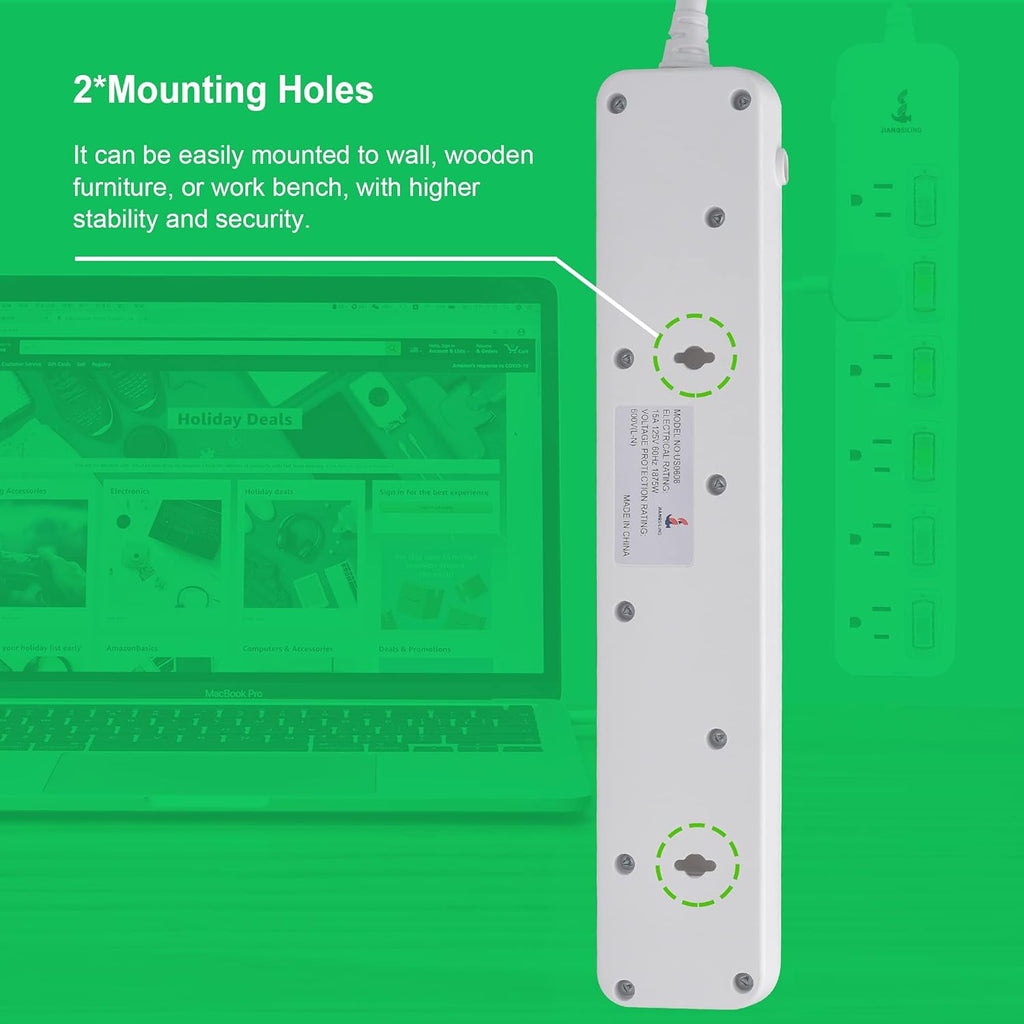 12 Pack Surge Protector Power Strip with Individual Switch G651475