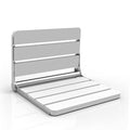 Teak Wood Folding Shower Seat Bench, 440 lbs Load Capacity B62873