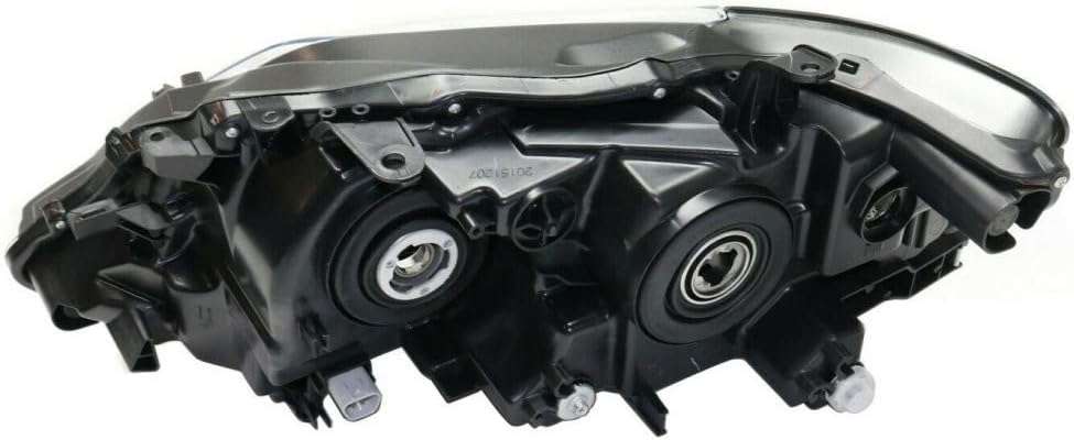 Black Headlight Assembly Pair Driver and Passenger Side W9723